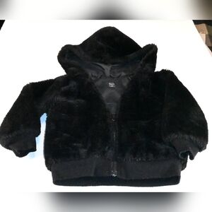 Wonder Nation 2T Faux Fur Girls T22 Jacket With Hood Full Zip.